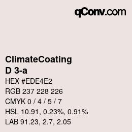 カラーコード: ClimateCoating - D 3-a | qconv.com