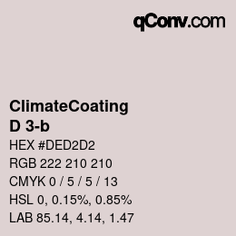 Código de color: ClimateCoating - D 3-b | qconv.com