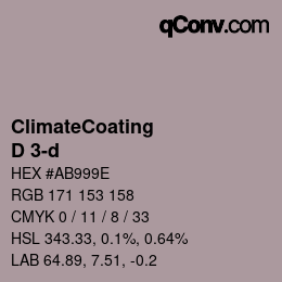 Código de color: ClimateCoating - D 3-d | qconv.com