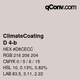 Farbcode: ClimateCoating - D 4-b | qconv.com