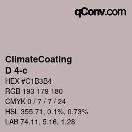 Código de color: ClimateCoating - D 4-c | qconv.com