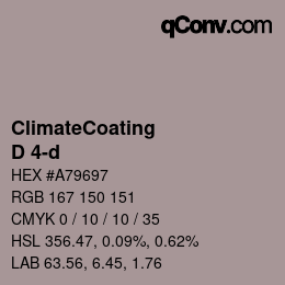 カラーコード: ClimateCoating - D 4-d | qconv.com