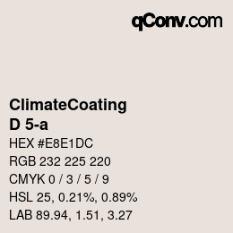 Color code: ClimateCoating - D 5-a | qconv.com