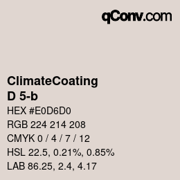 Farbcode: ClimateCoating - D 5-b | qconv.com