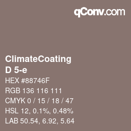 Color code: ClimateCoating - D 5-e | qconv.com