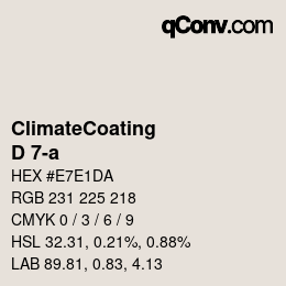 Farbcode: ClimateCoating - D 7-a | qconv.com