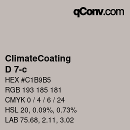 Farbcode: ClimateCoating - D 7-c | qconv.com