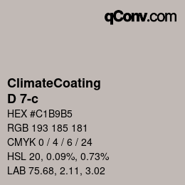 Code couleur: ClimateCoating - D 7-c | qconv.com