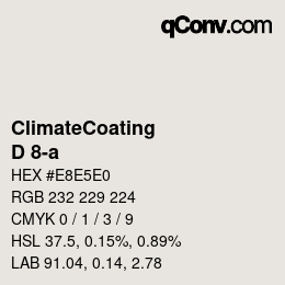 Color code: ClimateCoating - D 8-a | qconv.com