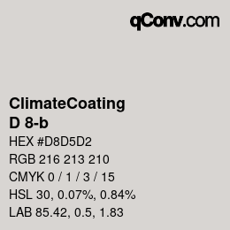 Código de color: ClimateCoating - D 8-b | qconv.com
