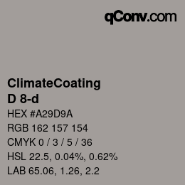 Code couleur: ClimateCoating - D 8-d | qconv.com