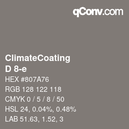 Code couleur: ClimateCoating - D 8-e | qconv.com