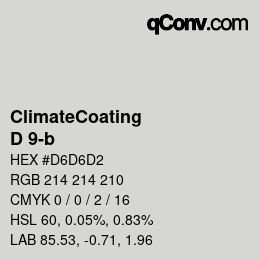 Color code: ClimateCoating - D 9-b | qconv.com