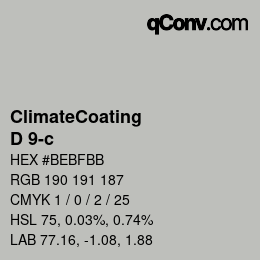 Code couleur: ClimateCoating - D 9-c | qconv.com