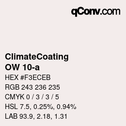 カラーコード: ClimateCoating - OW 10-a | qconv.com