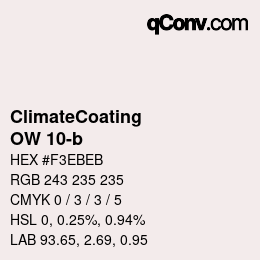 カラーコード: ClimateCoating - OW 10-b | qconv.com