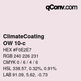 カラーコード: ClimateCoating - OW 10-c | qconv.com