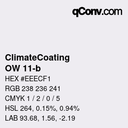 Código de color: ClimateCoating - OW 11-b | qconv.com