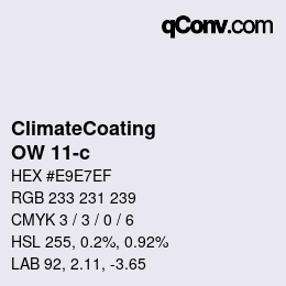 Code couleur: ClimateCoating - OW 11-c | qconv.com