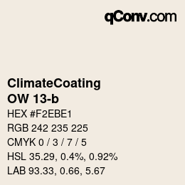 カラーコード: ClimateCoating - OW 13-b | qconv.com