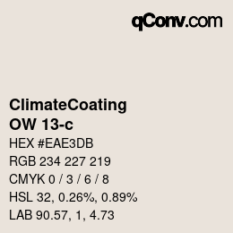 Código de color: ClimateCoating - OW 13-c | qconv.com