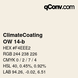 Farbcode: ClimateCoating - OW 14-b | qconv.com