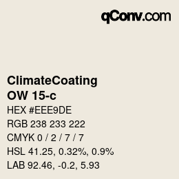 Farbcode: ClimateCoating - OW 15-c | qconv.com