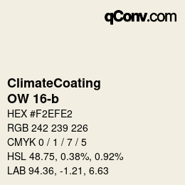 Código de color: ClimateCoating - OW 16-b | qconv.com