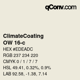 Code couleur: ClimateCoating - OW 16-c | qconv.com