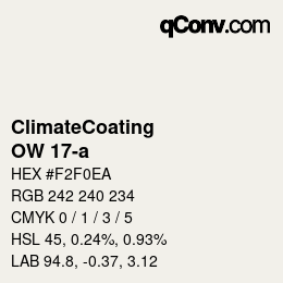 Farbcode: ClimateCoating - OW 17-a | qconv.com