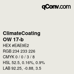 Farbcode: ClimateCoating - OW 17-b | qconv.com