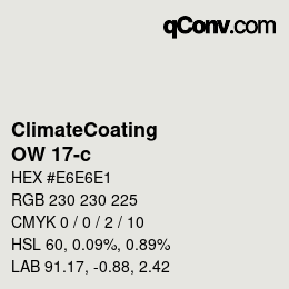 カラーコード: ClimateCoating - OW 17-c | qconv.com