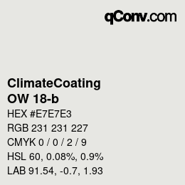 Farbcode: ClimateCoating - OW 18-b | qconv.com