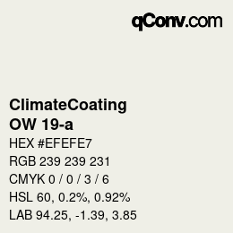 Código de color: ClimateCoating - OW 19-a | qconv.com