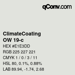 Código de color: ClimateCoating - OW 19-c | qconv.com