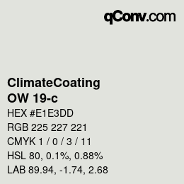 Código de color: ClimateCoating - OW 19-c | qconv.com