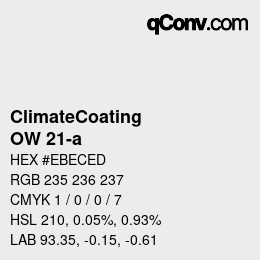 Color code: ClimateCoating - OW 21-a | qconv.com