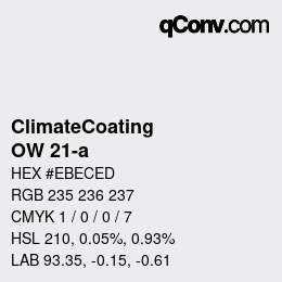 Farbcode: ClimateCoating - OW 21-a | qconv.com