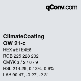 Farbcode: ClimateCoating - OW 21-c | qconv.com