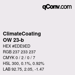 カラーコード: ClimateCoating - OW 23-b | qconv.com