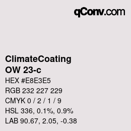 Farbcode: ClimateCoating - OW 23-c | qconv.com