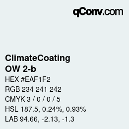 カラーコード: ClimateCoating - OW 2-b | qconv.com