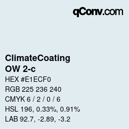 Código de color: ClimateCoating - OW 2-c | qconv.com