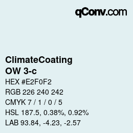 Color code: ClimateCoating - OW 3-c | qconv.com