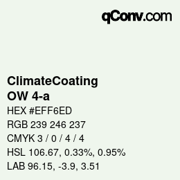 Farbcode: ClimateCoating - OW 4-a | qconv.com