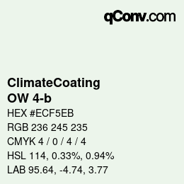 カラーコード: ClimateCoating - OW 4-b | qconv.com