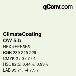 カラーコード: ClimateCoating - OW 5-b | qconv.com