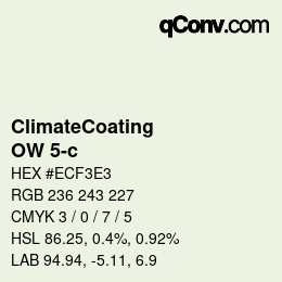 Código de color: ClimateCoating - OW 5-c | qconv.com