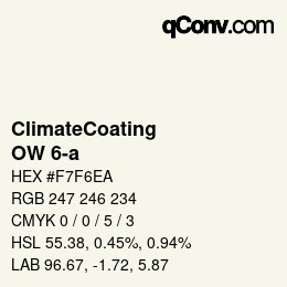 カラーコード: ClimateCoating - OW 6-a | qconv.com