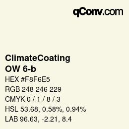 Farbcode: ClimateCoating - OW 6-b | qconv.com